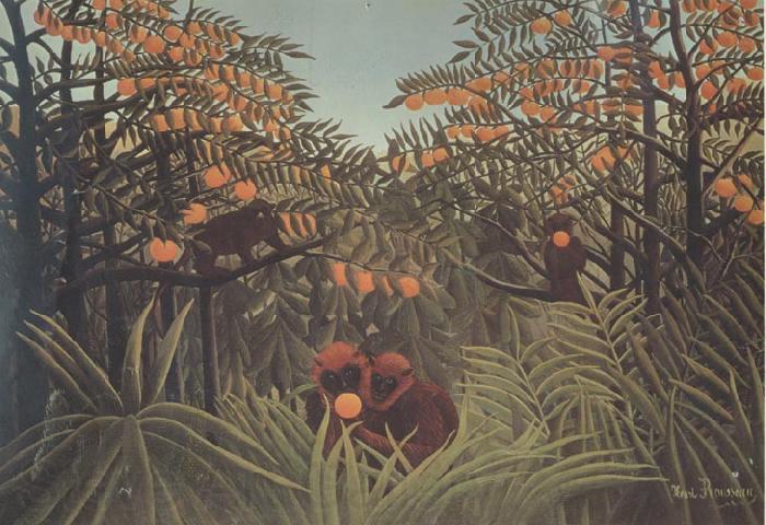 Henri Rousseau Monkeys in the Virgin Forest Norge oil painting art